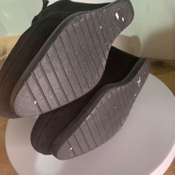 Pura lopez black suede platform wedge Mary Jane buckle fairy grunge - Picture 7 of 8